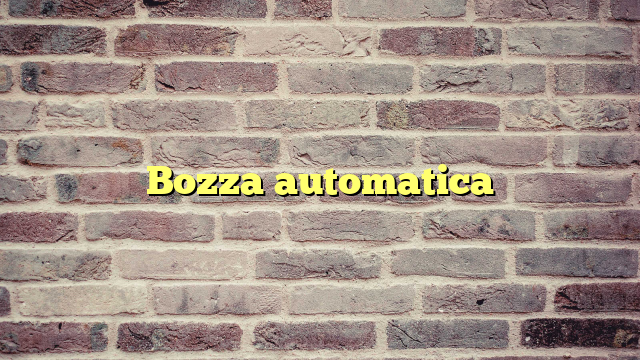 Bozza automatica