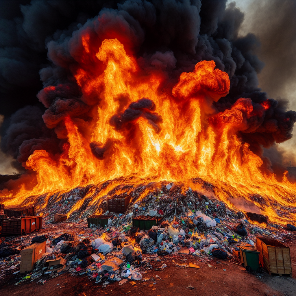 Un incendio di vaste proporzioni ha interessato una discarica abusiva ad Ardea, comune a sud di Roma.